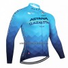 Wielershirt 2023 Astana Qazaqstan Lange Mouw Blauw
